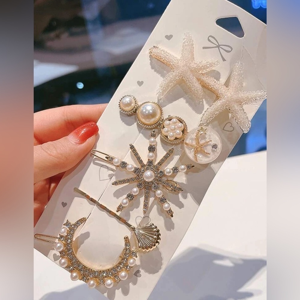 New Star fish shell Hair Pins set - Wedding 💫 ✨✨✨💕💕